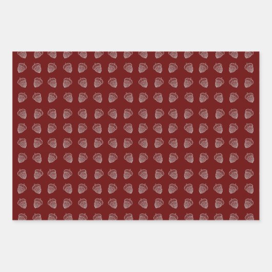 Acorn Line Art Muster Geschenkpapier Set (Vorderseite 3)