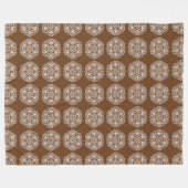 Acorn Mandala Fleecedecke (Vorderseite (Horizontal))