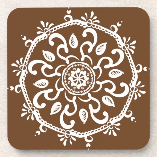 Acorn Mandala Getränkeuntersetzer (Vorderseite)