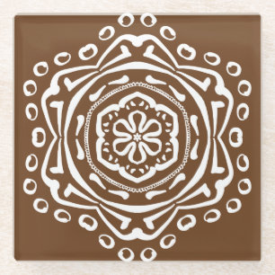 Acorn Mandala Glasuntersetzer
