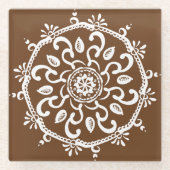 Acorn Mandala Glasuntersetzer (Vorderseite)