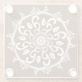 Acorn Mandala Glasuntersetzer (Rückseite)