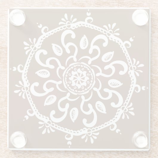 Acorn Mandala Glasuntersetzer (Rückseite)