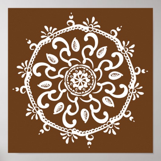 Acorn Mandala Poster (Vorne)