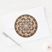 Acorn Mandala Runder Aufkleber (Umschlag)