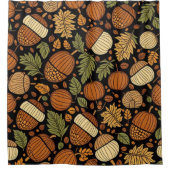 Acorn Muster Harvest Day Duschvorhang (Vorderseite)