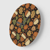 Acorn Muster Harvest Day Wall Clock Große Wanduhr (Winkel)