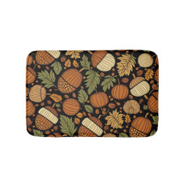 Acorn Pattern Harvest Day Bath Mat Badematte