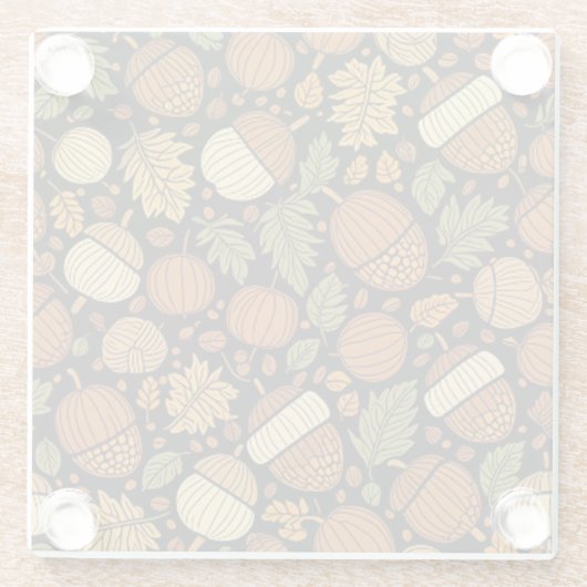 Acorn Pattern Harvest Day Untersetzer (Rückseite)