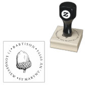 Acorn ROUND RÜCKSENDEADRESSE Gummistempel (Stempel)