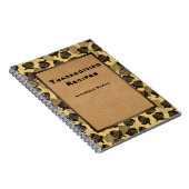 Acorn-Schnitte auf rustikalen Erntedank Rezepte Notizblock (Rechte Seite)