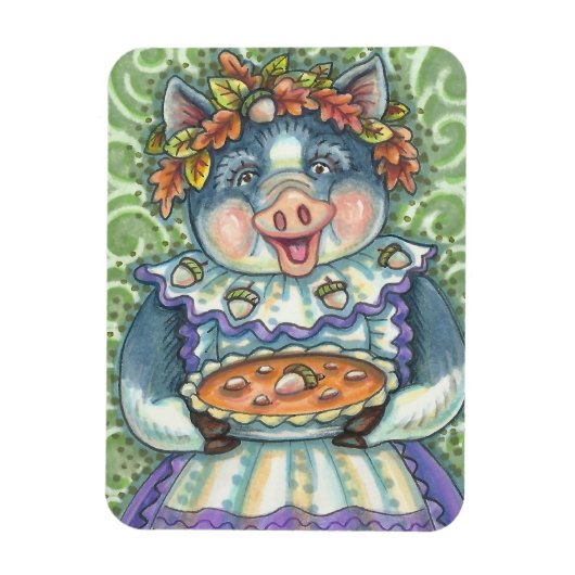 ACORN & SQUASH PIE AUS LIEBE, SCHWEINKOPF-MAGNET MAGNET (Vertikal)