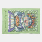 ACORN & SQUASH PIE, ERNTEDANK PIG KÜCHENSTADT GESCHIRRTUCH (Horizontal)