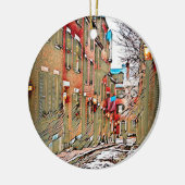 Acorn Street, Boston Keramik Ornament (Links)