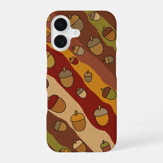 Acorn Stripes-Muster iPhone 16 Hülle (Rückseite)
