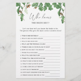 Acorn tree - Wer kennt das beste Spiel der Braut