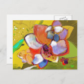 Acorn und Blume Postkarte (Vorne/Hinten)