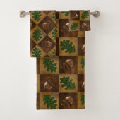 Acorn- und Eichenholzkachelboden Muster Badetuch Badhandtuch Set (Insitu)