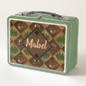 Acorn- und Eichenleaf-Prüfpappmuster für den benut Metall Brotdose (Vorderseite)