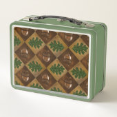 Acorn- und Eichenleaf-Prüfpappmuster für den benut Metall Brotdose (Rückseite)