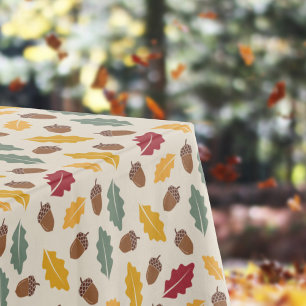 Acorn und Herbstlaub Tischdecke