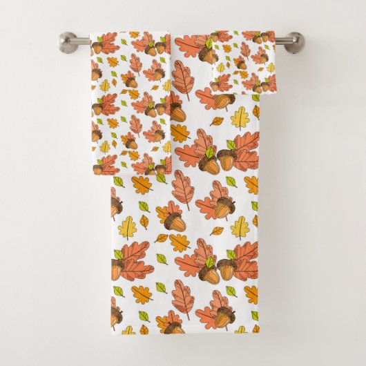 Acorn und Herbstleaves Badhandtuch Set (Insitu)
