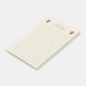 Acorn und Linien Post-it Klebezettel (angewinkelt)