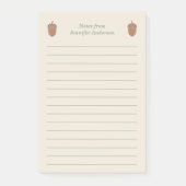 Acorn und Linien Post-it Klebezettel (Vorderseite)