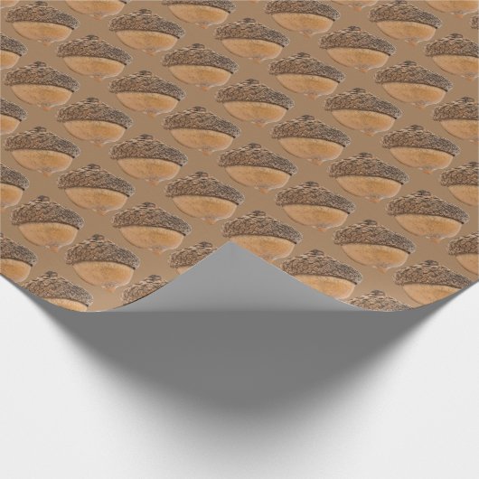 Acorn-Wiederholungsmuster Geschenkpapier (Ecke)