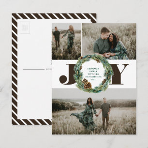 Acorn Wreath Christmas Feiertagspostkarte