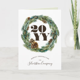 Acorn Wreath Weihnachtsfeiertag Unternehmen geklap Einladung