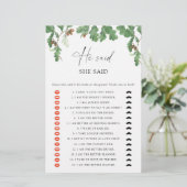 Acorn Zweig - Er sagte, sie sagte Brautparty-Spiel (Stehend Vorderseite)