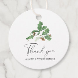 Acorn-Zweig - Hochzeit Vielen Dank Geschenkanhänger