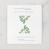 Acorn-Zweig - Platzkarten der Hochzeit im Herbst (Außenseite Aufgefaltet)