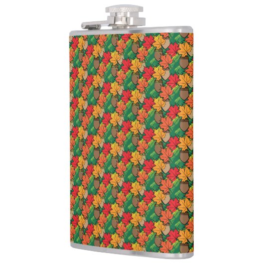 Acorne und Blätter III Flachmann (Links)