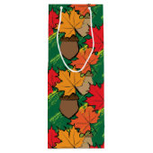 Acorne und Blätter III Geschenktüte Für Weinflaschen (Rückseite)