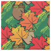 Acorne und Blätter III Stoff (Nahaufnahme)