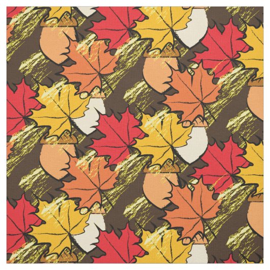Acorne und Blätter IV Stoff (Muster)