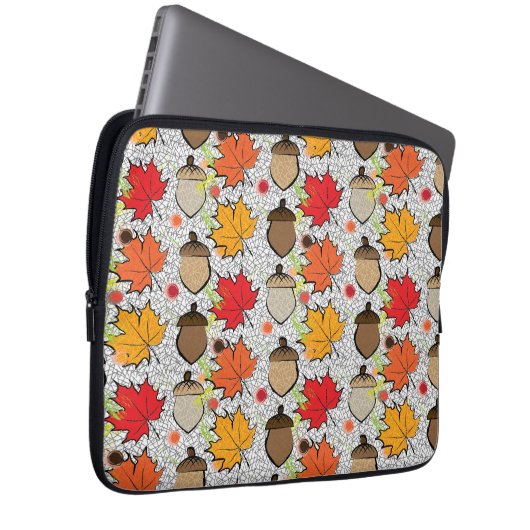 Acorne und Blätter VII Laptopschutzhülle (Vorne Rechts)