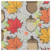 Acorne und Blätter VII Stoff (Nahaufnahme)