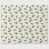 Acorne und Kiefernäste Geschenkpapier (Flach)