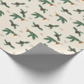 Acorne und Kiefernäste Geschenkpapier (Ecke)