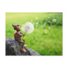 Acornelf bläst in Löwenzahn