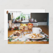 Acornelfen essen und stehlen Weihnachtskuchen Postkarte (Vorne/Hinten)