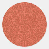 Acorns and Oak Leaves by William Morris Runder Aufkleber (Vorderseite)