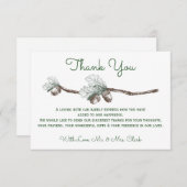 Acorns auf Twigs Dankeschön Karte (Vorne/Hinten)