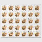 Acorns Fall Herbstmauer Kunst Geschenkpapier (Flach)