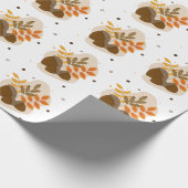 Acorns Fall Herbstmauer Kunst Geschenkpapier (Ecke)