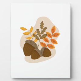 Acorns Herbstfall Fotoplatte