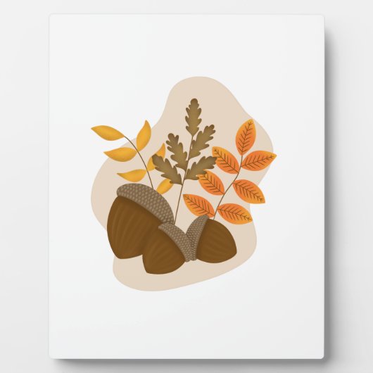 Acorns Herbstfall Fotoplatte (Vorderseite)